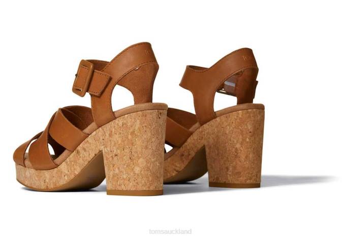 Women Tan Toms Ava Sandal Shoes R26T207