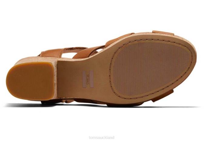 Women Tan Toms Ava Sandal Shoes R26T207