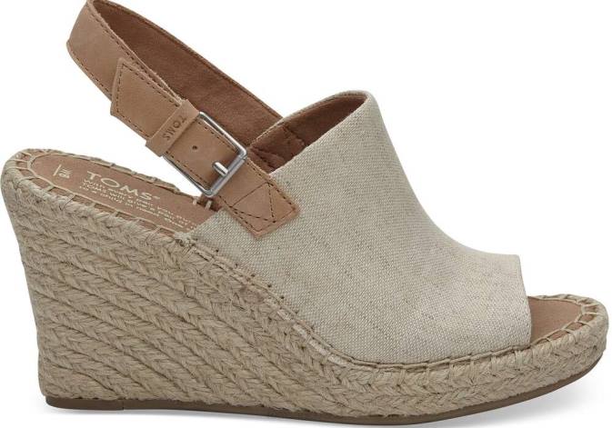 Women natural Toms Monica Wedge Shoes R26T223