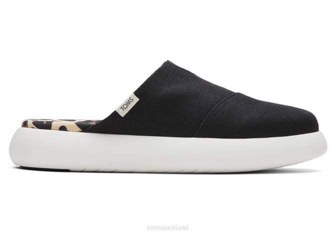 Women black Toms Mallow Mule Shoes R26T245
