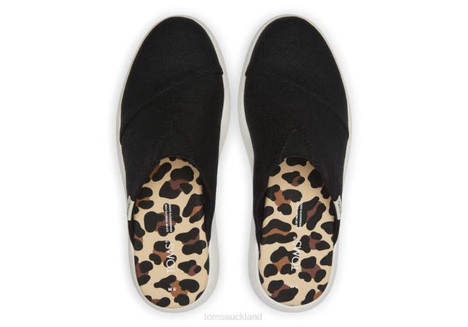 Women black Toms Mallow Mule Shoes R26T245