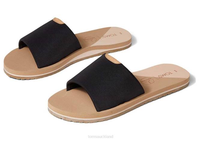 Women Black Jersey Toms Carly Sandal REPREVE Shoes R26T258