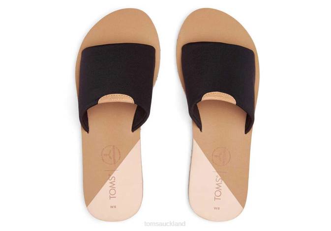 Women Black Jersey Toms Carly Sandal REPREVE Shoes R26T258