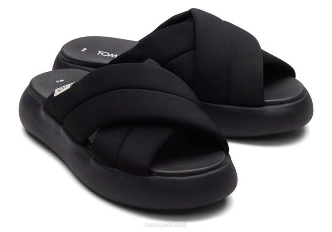 Women Black Toms Mallow Cross-over REPREVE Shoes R26T268