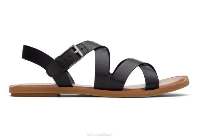 Women Black Toms Sicily Sandal Shoes R26T248