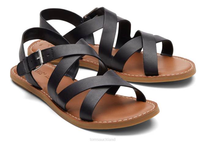 Women Black Toms Sicily Sandal Shoes R26T248