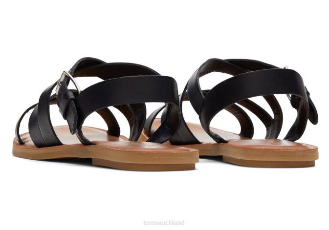 Women Black Toms Sicily Sandal Shoes R26T248