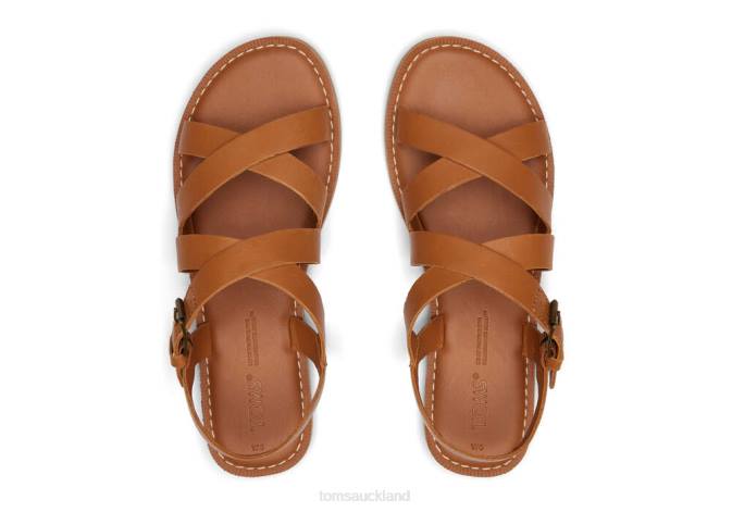Women Brown Toms Sicily Sandal Shoes R26T247