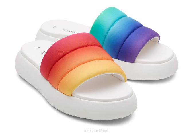 Women Ombre Rainbow Toms Mallow Slide Unity Shoes R26T270