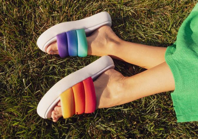 Women Ombre Rainbow Toms Mallow Slide Unity Shoes R26T270