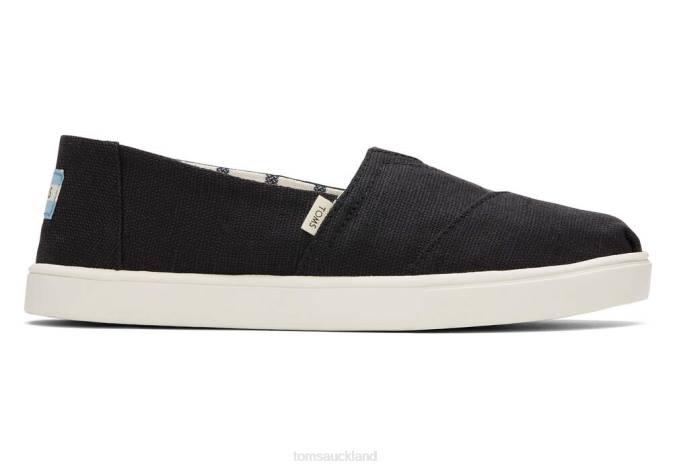 Women Black Toms Cupsole Alpargata Shoes R26T280