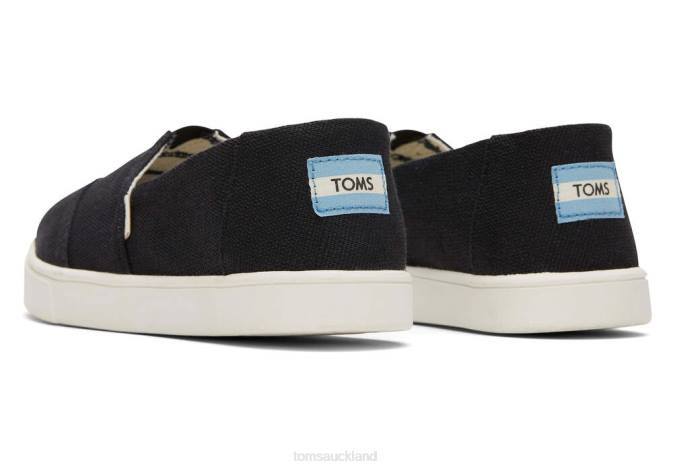 Women Black Toms Cupsole Alpargata Shoes R26T280