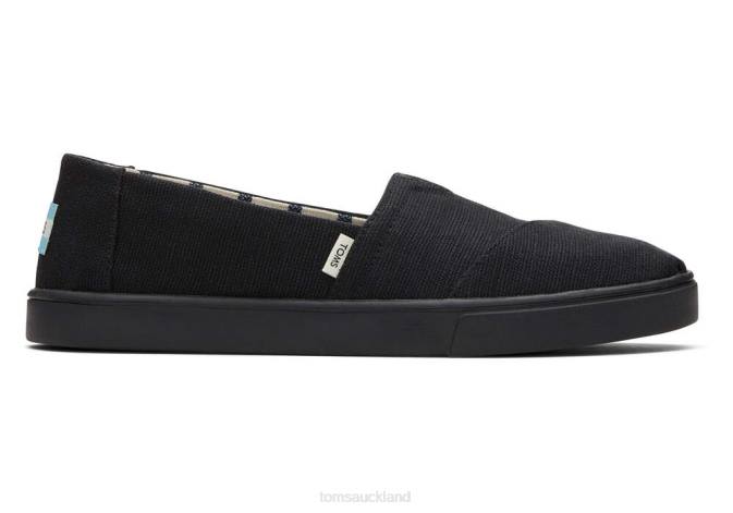 Women Black on Black Toms Cupsole Alpargata Shoes R26T273