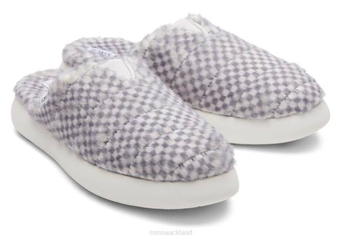 Women Grey Mohair Toms Mallow Mule Shoes R26T288