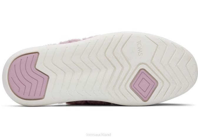 Women Pink Mohair Toms Mallow Mule Shoes R26T287