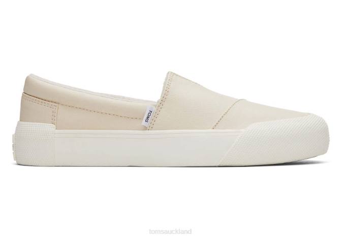 Women Beige Matte Toms Fenix Slip On Shoes R26T311
