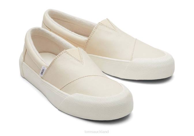 Women Beige Matte Toms Fenix Slip On Shoes R26T311