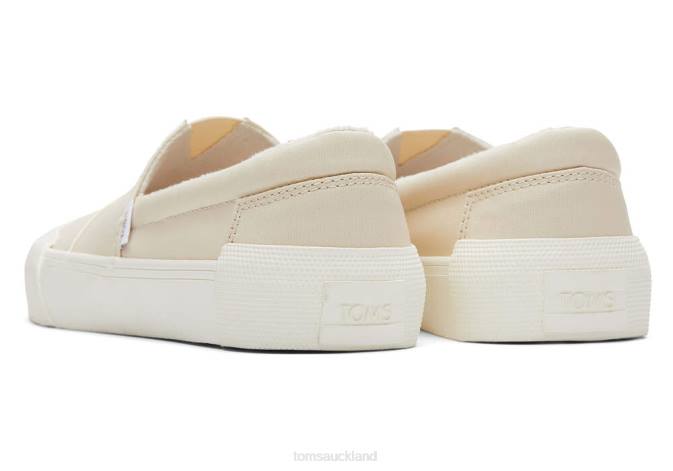 Women Beige Matte Toms Fenix Slip On Shoes R26T311