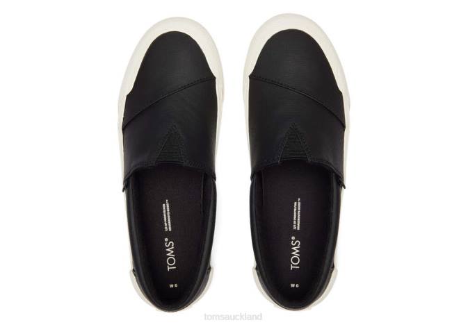 Women Black Matte Toms Fenix Slip On Shoes R26T310