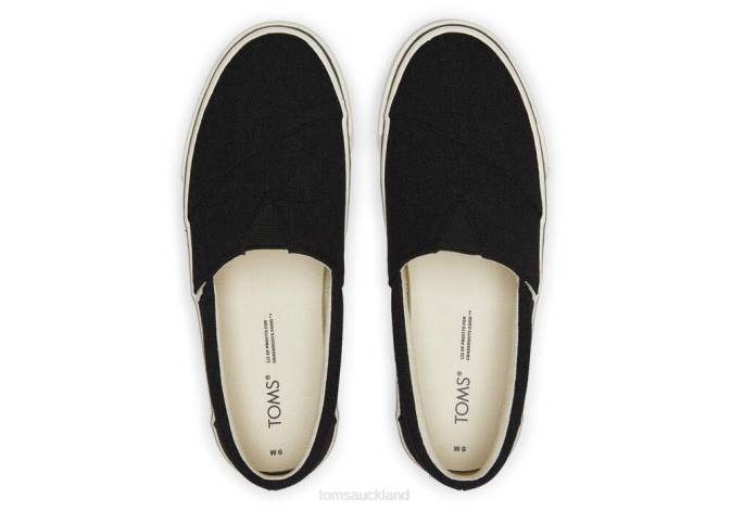 Women Black Toms Fenix Slip On Shoes R26T317