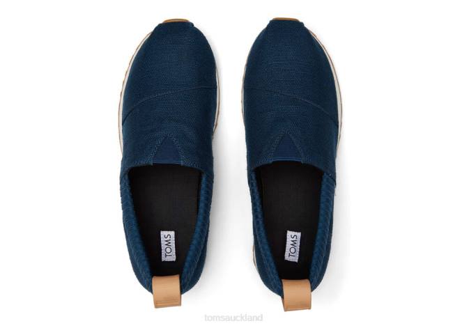 Women Majolica Blue Toms Resident Alpargata Shoes R26T302