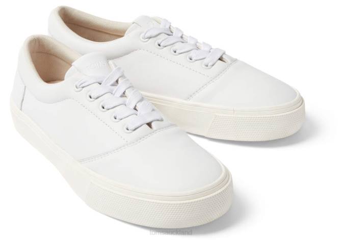 Women White Leather Toms Fenix Trainers Shoes R26T301