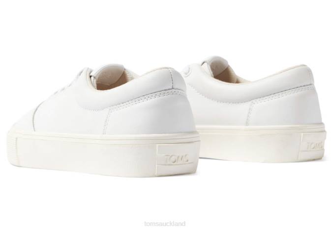 Women White Leather Toms Fenix Trainers Shoes R26T301