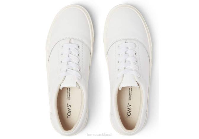 Women White Leather Toms Fenix Trainers Shoes R26T301